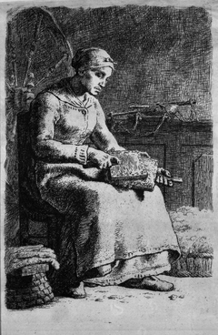 ''Woman Carding Wool (La Cardeuse)''