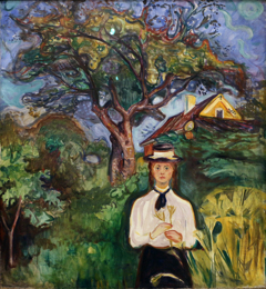 Young Woman under the Apple Tree by Edvard Munch