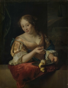 Young Woman with Lemon