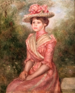 Yvonne en rose by Auguste Renoir