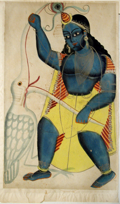 A Bengali Lady; Krishna Killing the Demon, Bakasura by Anonymous