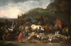 A Caravan robbed by Tartars by Jan van Ossenbeeck