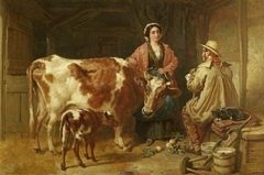 A Chat with the Milkmaid by John Frederick Herring