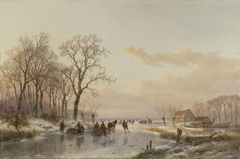 A Frozen Canal near the River Maas