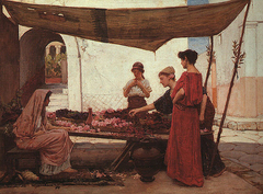 A Grecian Flower Market by John William Waterhouse