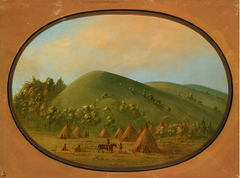 A Small Cheyenne Village by George Catlin
