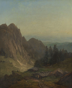 A View in the Tyrol by Eduard Schleich the Elder