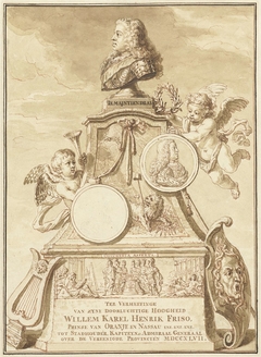 Allegorie op de verheffing van Willem IV tot stadhouder, 1747 by Jacob Folkema