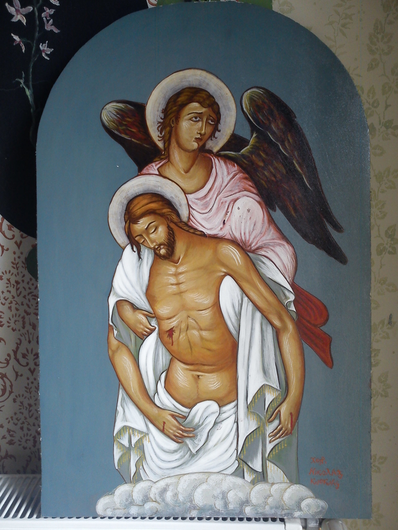Angel taketh Jesus