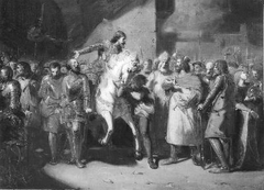 Anno 1252. Gijsbrecht van Amstel en Herman van Woerden worden in krijgsgevangenschap naar Utrecht gevoerd