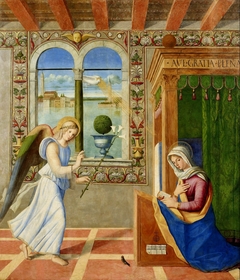 Annunciazione (Francesco di Simone da Santacroce]] by Francesco di Simone da Santacroce