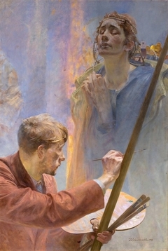 Artist and Muse by Jacek Malczewski