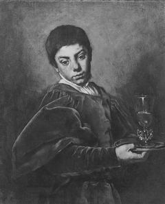 Boy Holding a Tray by Ferdinand Roybet