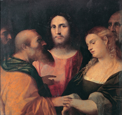 Christ and the adulteress by Palma Vecchio