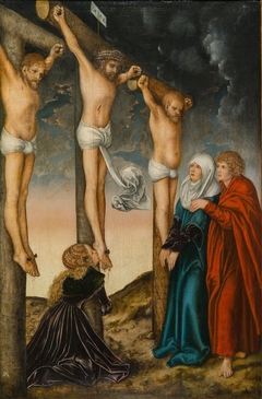 Christ on the cross between the two thiefs by Lucas Cranach the Elder