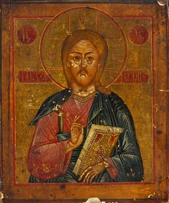 Christ 'Pantocrator' in the Act of Blessing by Russian School