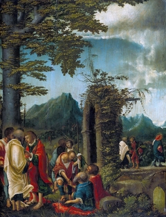 Communion of the Apostles / Apostles in a wooded landscape
