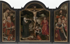 Crucified Christ with Mary, John and Mary Magdalene by Pieter Claeissens the Elder