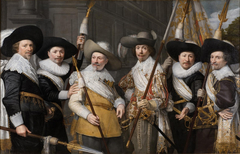 De Officieren van het Witte Vendel van de Haagse Schutterij by Jan van Ravesteyn