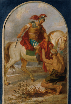Der heilige Martin mit dem Bettler by Joseph Hasslwander