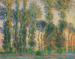 Die Pappeln in Giverny by Claude Monet