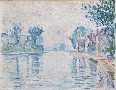 Die Seine bei Samois (Studie) by Paul Signac