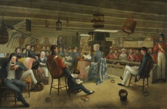 Divine service as it is usually performed on board a British frigate at sea by Augustus Earle