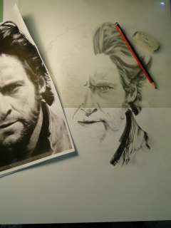 Drawing Hugh - Wolverine by Christos Tziortzis Tattoo Artist