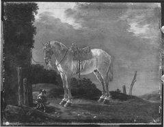 Ein gesatteltes Pferd by Pieter Cornelisz Verbeeck