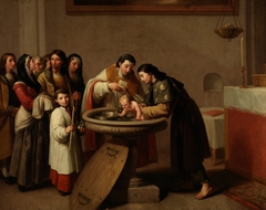 El bautismo de San Francisco by Zacarías González Velázquez
