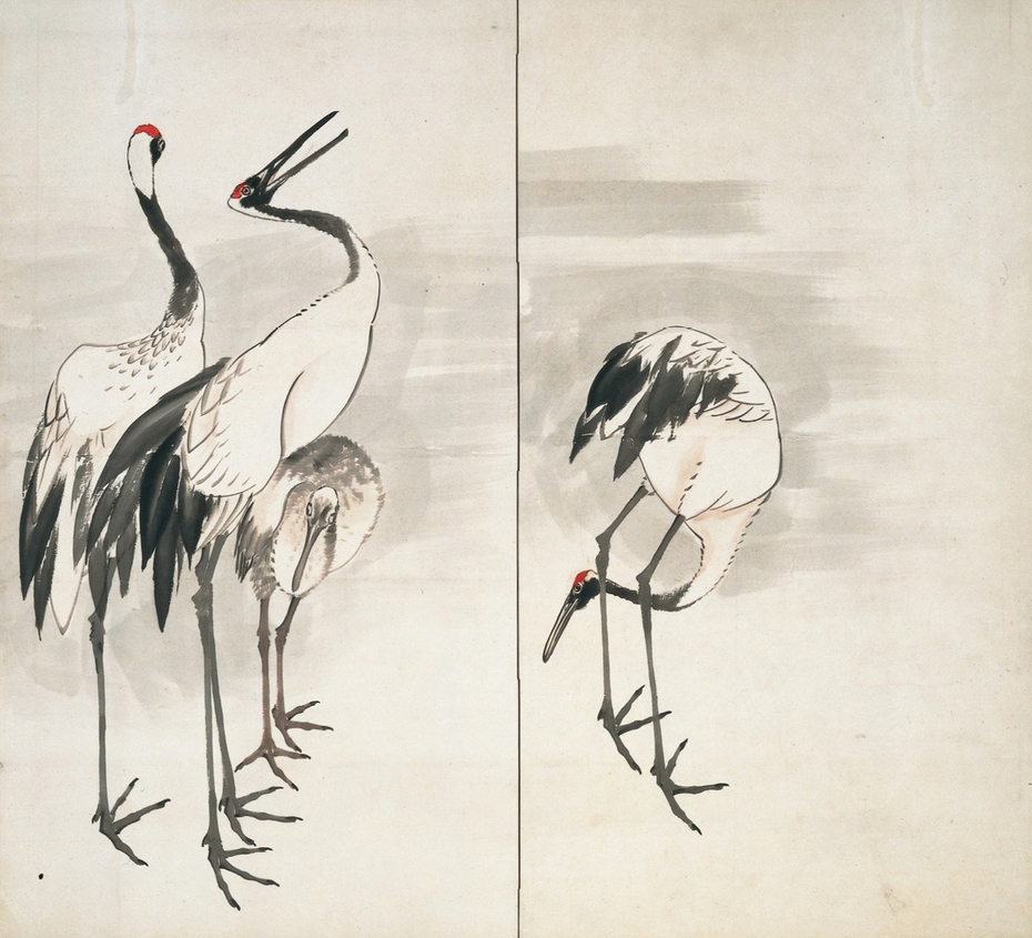 Family of Cranes [left of a pair]
