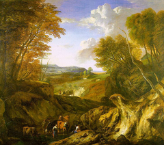 Forested landscape by Cornelis Huysmans