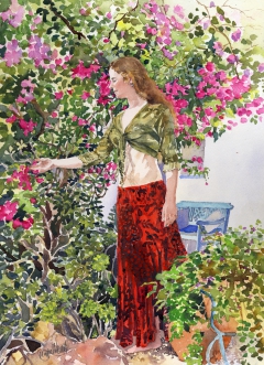Francesca in Ute's Garden by Margaret Merry