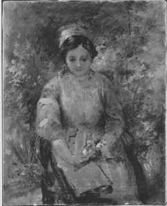 Frau im Garten by Emanuel Spitzer