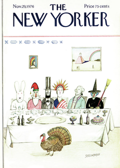Front Cover by The New Yorker - November 29, 1976 by Saul Steinberg