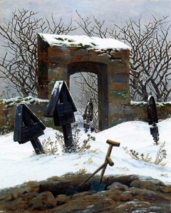 Graveyard under Snow by Caspar David Friedrich