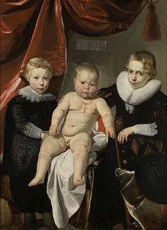 Group Portrait of Three Brothers by Thomas de Keyser