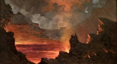 Halema'uma'u Crater, Kilauea Volcano by Jules Tavernier