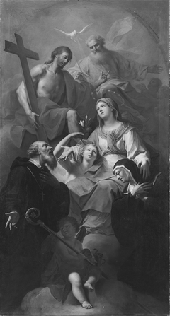 Heilige Dreifaltigkeit mit den hll. Maria, Benedikt und Scholastika by Martin Knoller