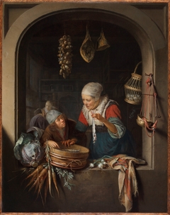 Herring Seller and Boy by Gerrit Dou
