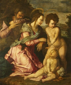 Holy Family with Saint John in a Landscape (after Andrea del Sarto) by Anonymous