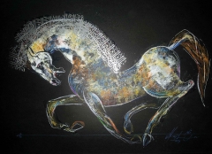 Horse with calligraphy by Mazher Nizar