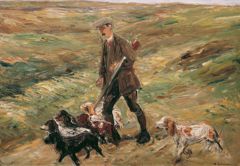 Hunter in the dunes by Max Liebermann