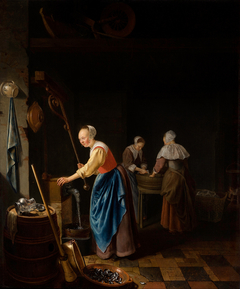 Interior of a Kitchen by Pieter Cornelisz van Slingelandt