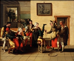 Interior of a Tavern with an Acrobat and a Bagpipe Player by Anonymous