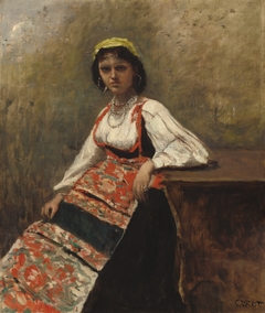 Italian Girl by Jean-Baptiste-Camille Corot