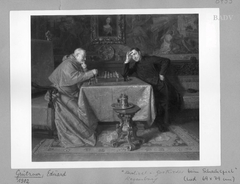 Kardinal und Geistlicher beim Schachspiel