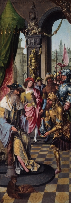 King David Receiving the Cistern Water of Bethlehem by Master of the Antwerp Adoration