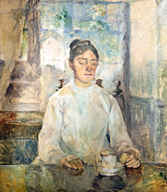 La Comtesse Adèle de Toulouse-Lautrec - breakfast at the Château de Malromé by Henri de Toulouse-Lautrec