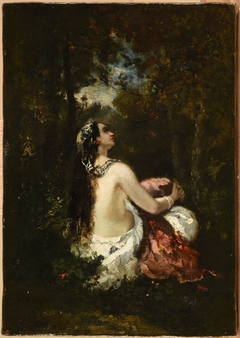La femme à la perruche by Narcisse Virgilio Díaz
